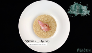 Ricetta Risotto Mantecato all'Acciuga con Gel di Moscato e Triglia alla Nocciola